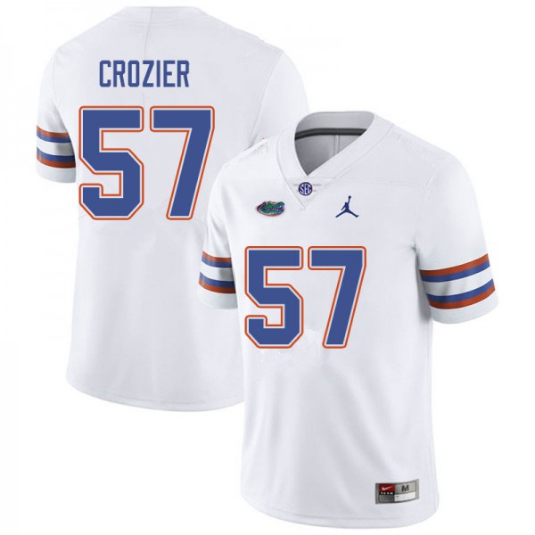 Jordan Brand Men #57 Coleman Crozier Florida Gators College Football Jerseys White